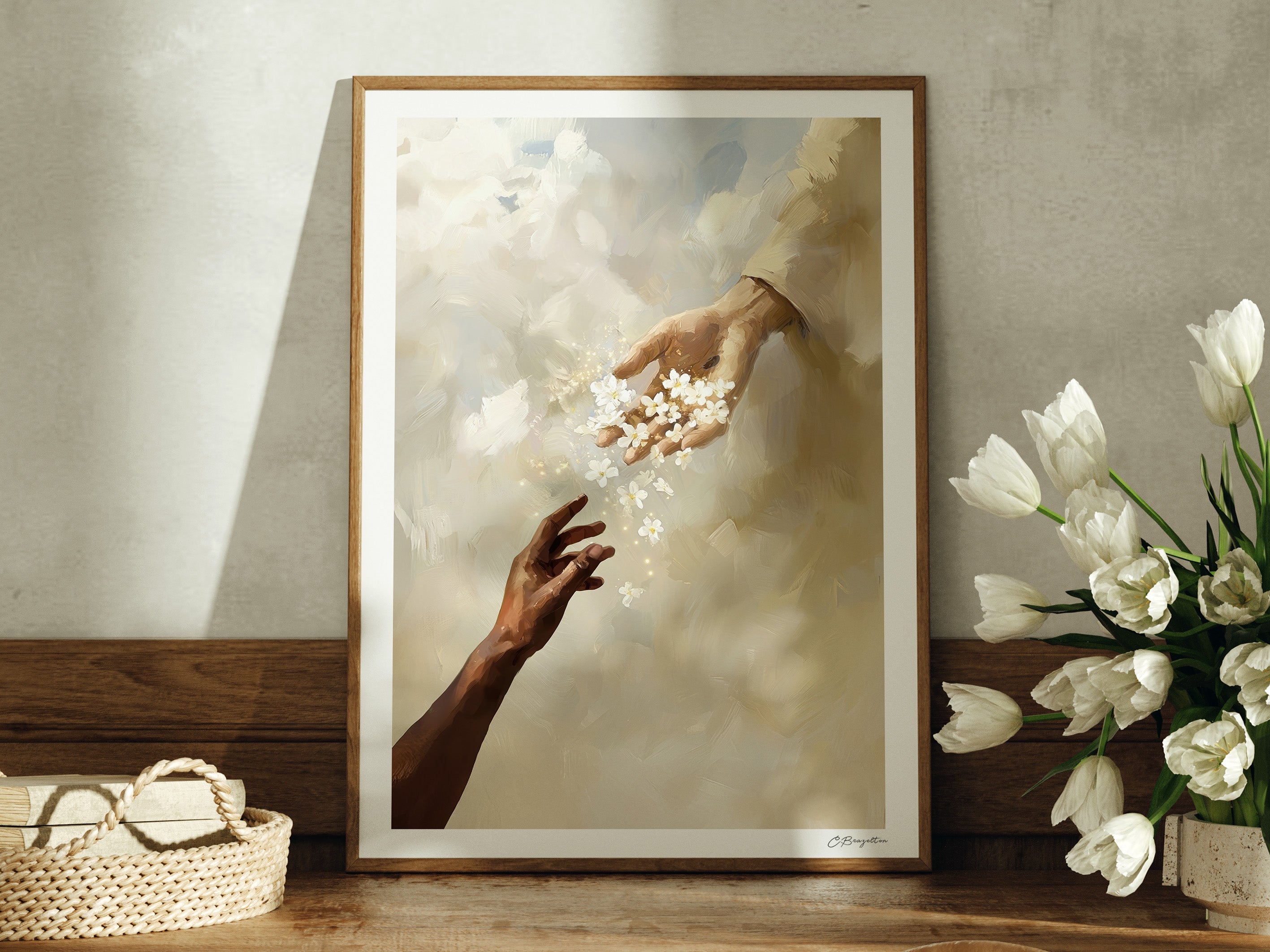 Reaching for Him | Signed Handmade Art Print