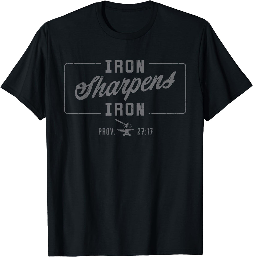 Original Iron Sharpen S Iron Christian T-Shirt - Minimalist Print Unisex