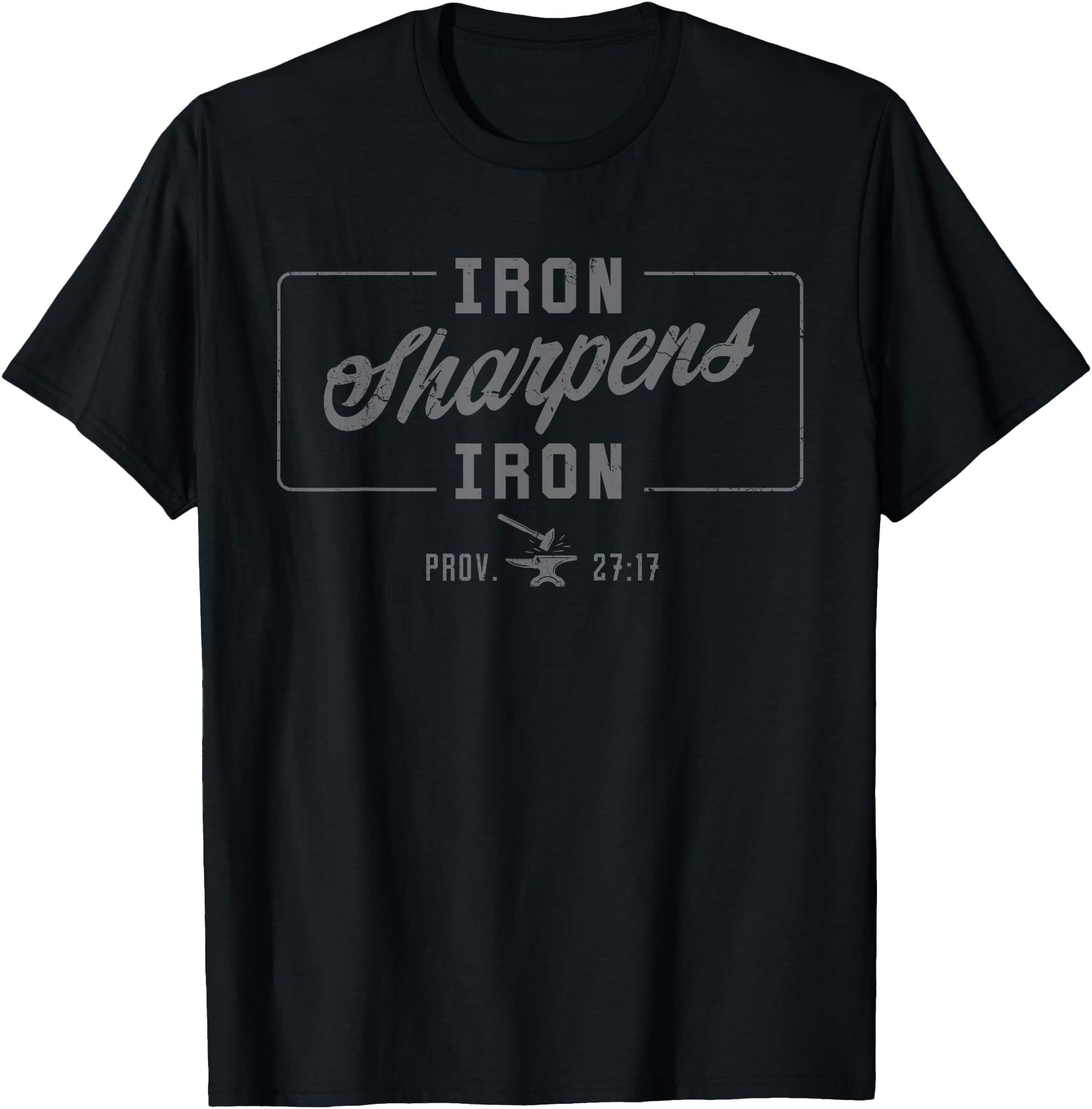 Original Iron Sharpen S Iron Christian T-Shirt - Minimalist Print Unisex