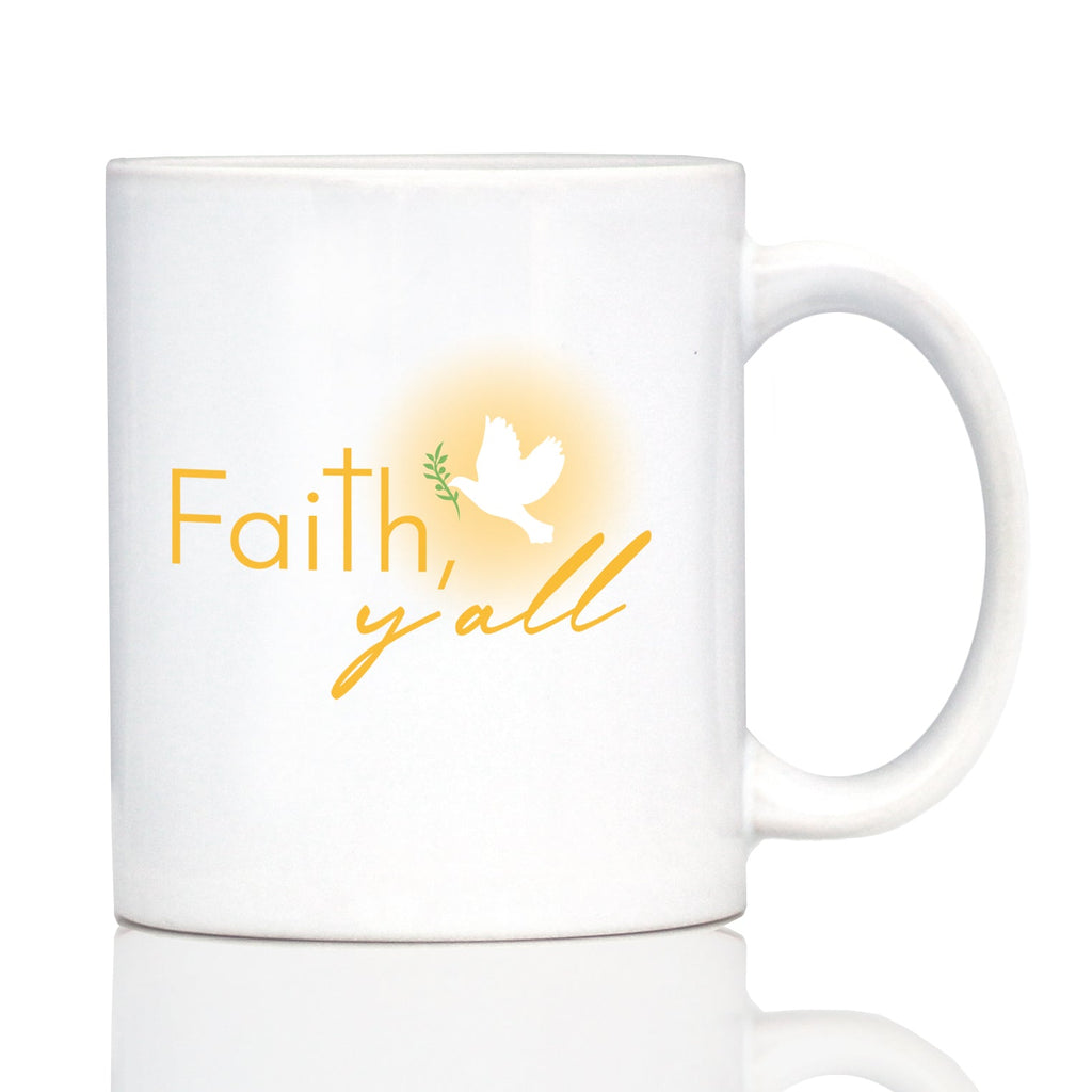 Faith Y'all Coffee Mug Christianity Gifts for Christians White Ceramic Coffee Cup