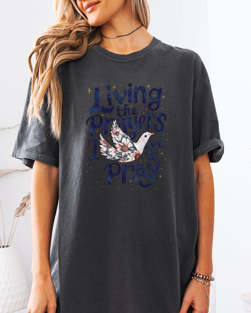 Living the prayer Christian Comfort Colors Garment Dyed T Shirt