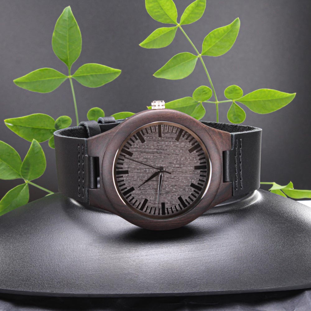 Born Again Faith Based Engraved Wooden Watch