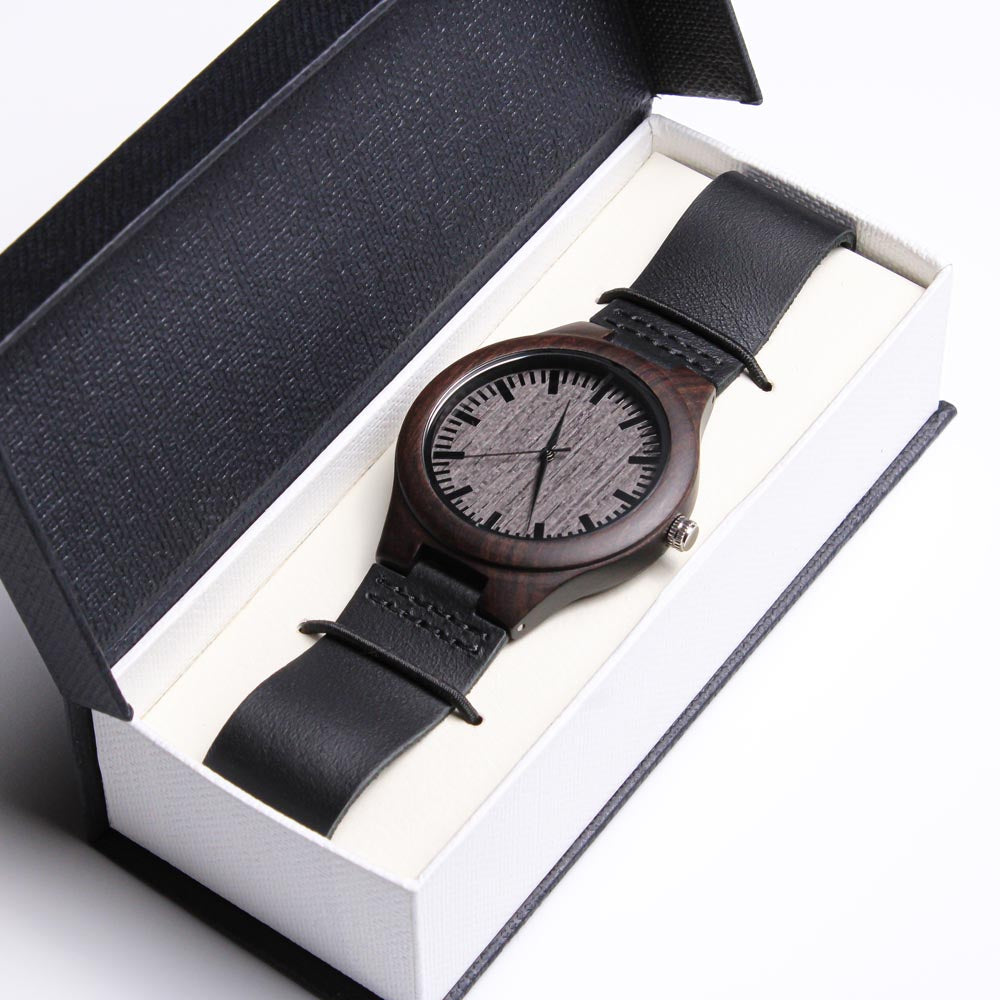 Born Again Faith Based Engraved Wooden Watch