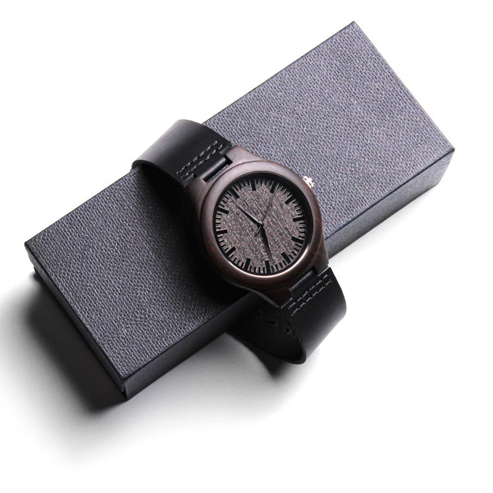 Born Again Faith Based Engraved Wooden Watch