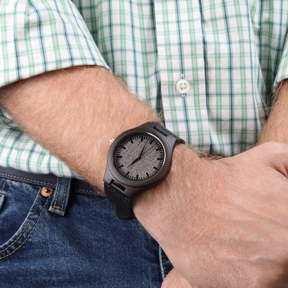 Born Again Faith Based Engraved Wooden Watch