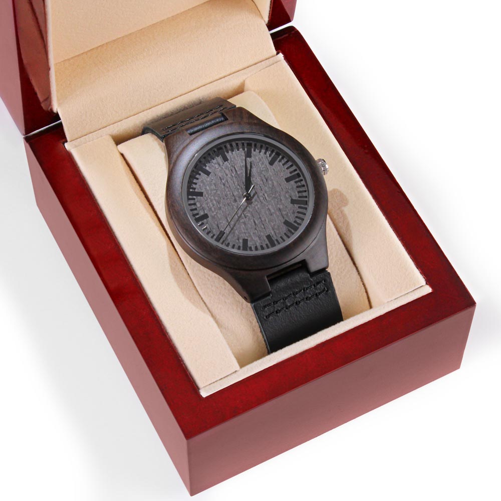 Born Again Faith Based Engraved Wooden Watch