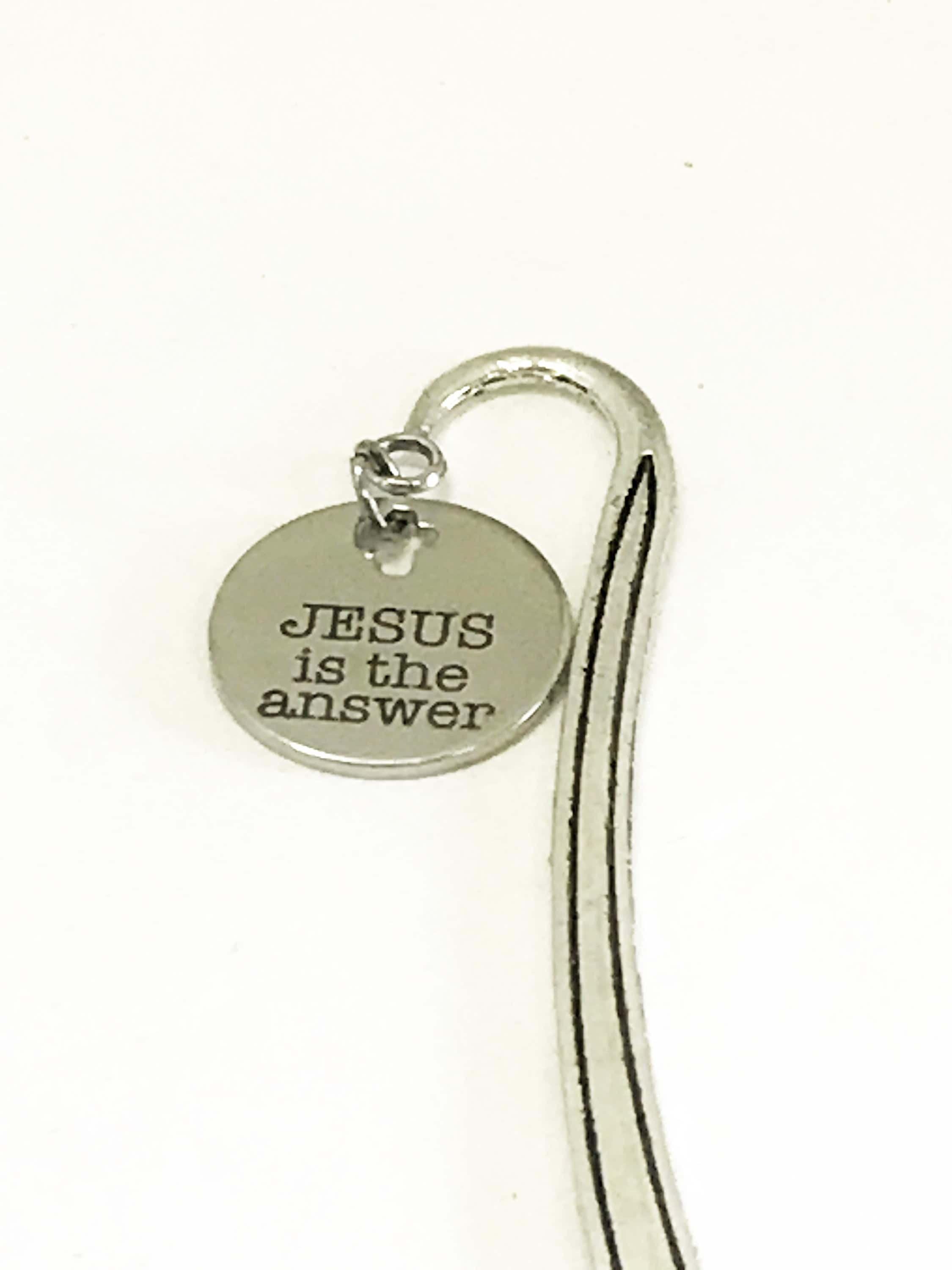 Christian Bookmark, Jesus Is The Answer Bookmark, Bible Bookmark, Christian Gifts, Christian Planner Accessories, Baptism Gift