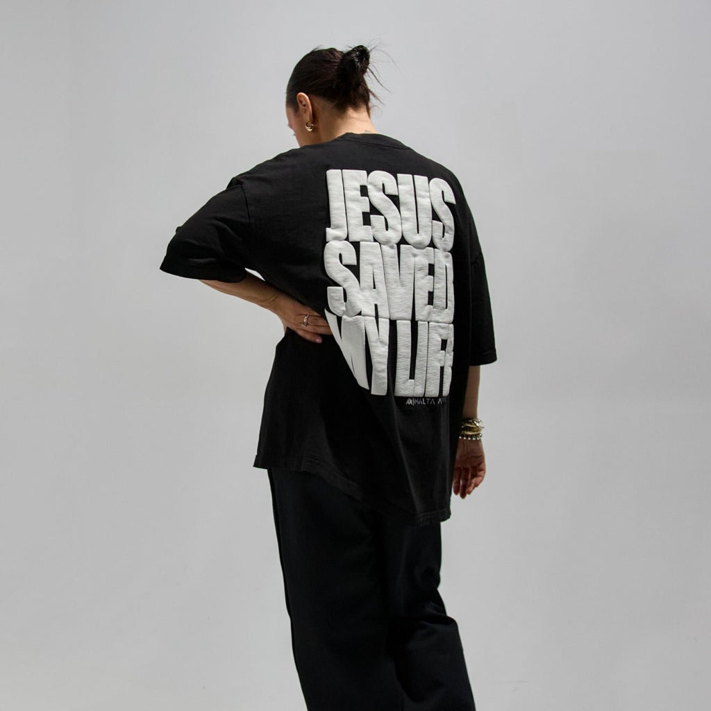 [PRE-ORDER - SHIPS JUNE 10TH] Jesus Saved My Life PUFF PRINT - Black